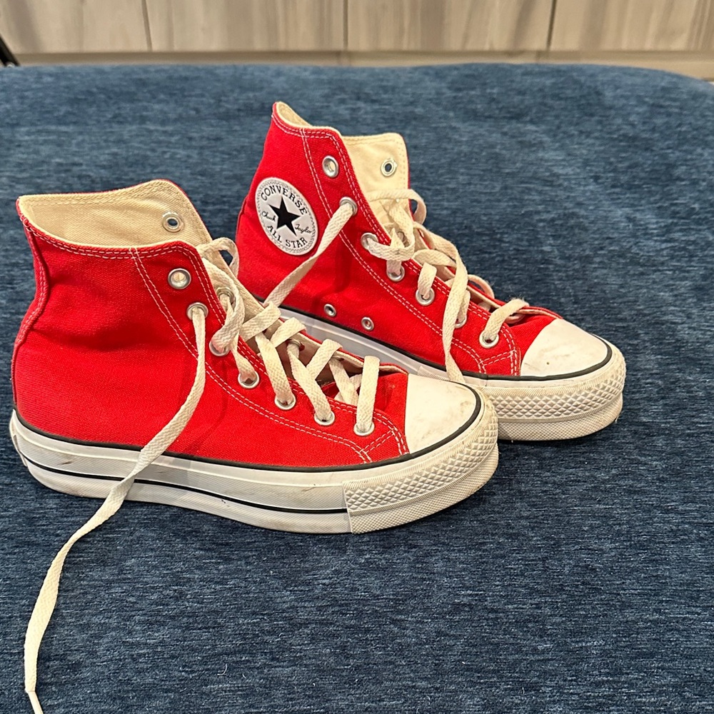 Converse Red Canvas High-Tops